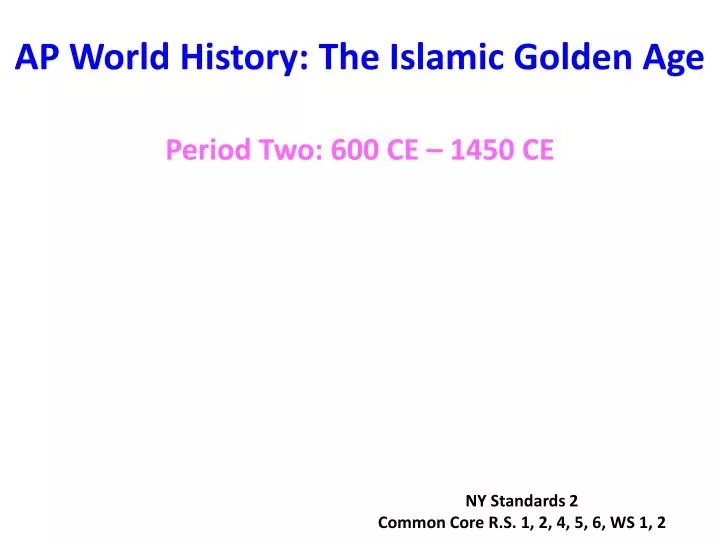 ap world history the islamic golden age