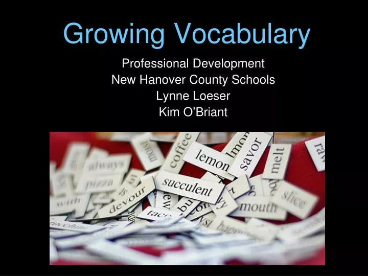 growing vocabulary