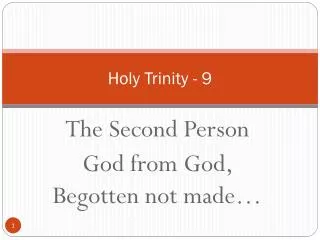 Holy Trinity - 9