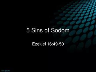 5 Sins of Sodom
