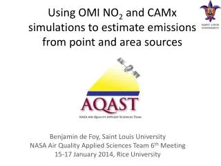 Using OMI NO 2 and CAMx simulations to estimate emissions from point and area sources