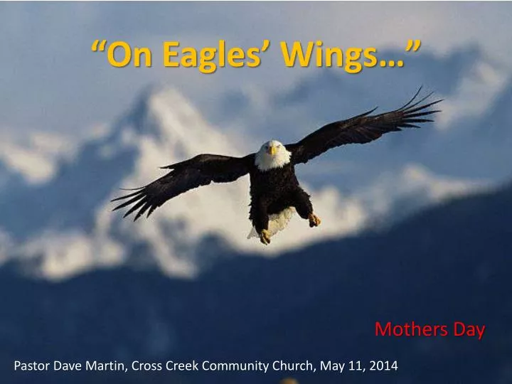 on eagles wings