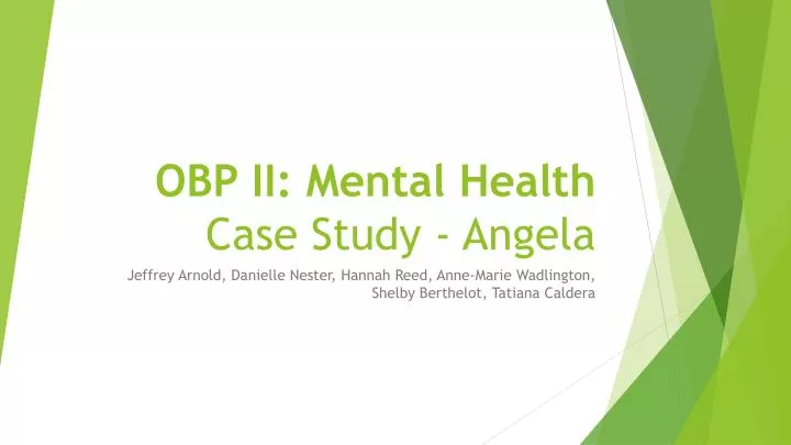 obp ii mental health case study angela