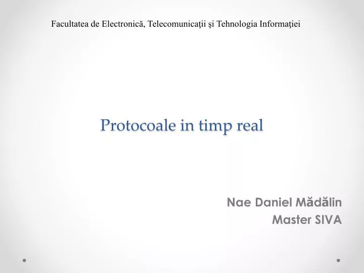protocoale in timp real
