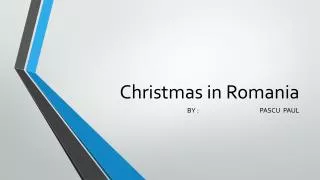 Christmas in R omania