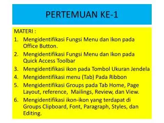 pertemuan ke 1