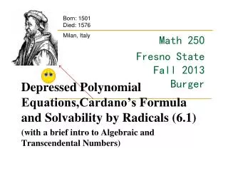 Math 250 Fresno State Fall 2013 Burger