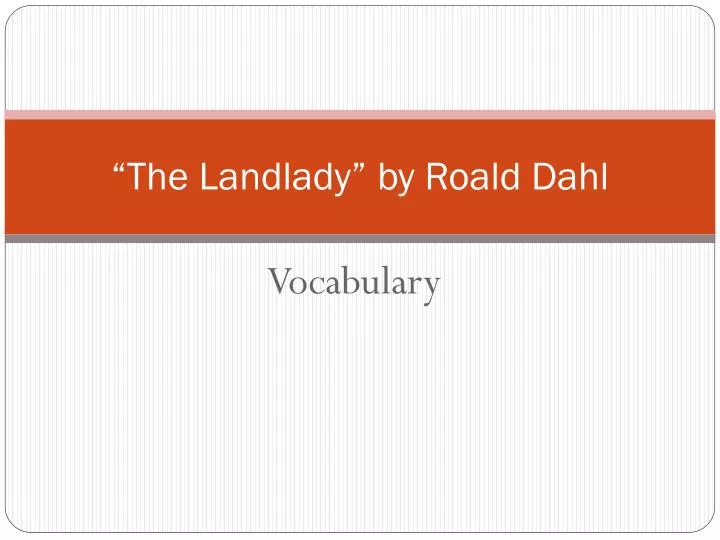 the landlady by roald dahl