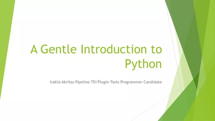 a gentle introduction to python