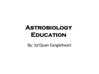 astrobiology education