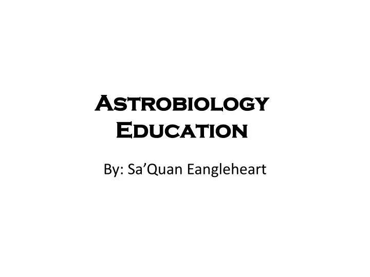astrobiology education