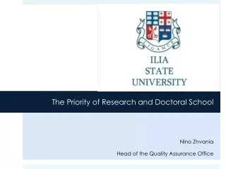 The Priority of Research and Doctoral School