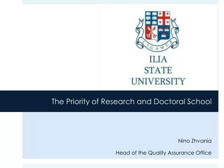 the priority of research and doctoral school