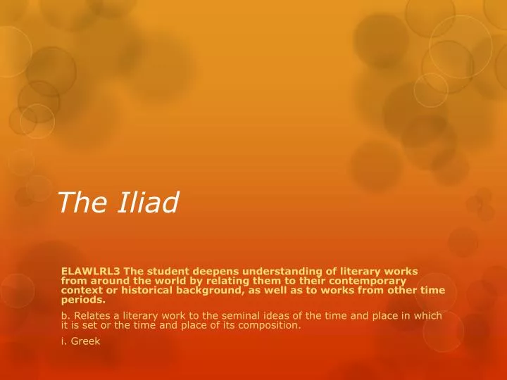 the iliad