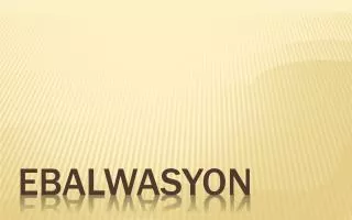 ebalwasyon
