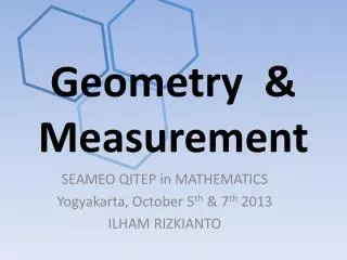 Geometry &amp; Measurement