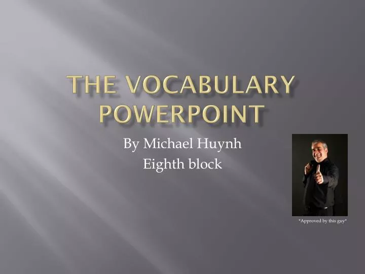 the vocabulary powerpoint
