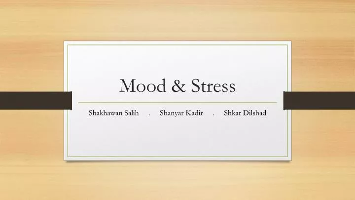 mood stress