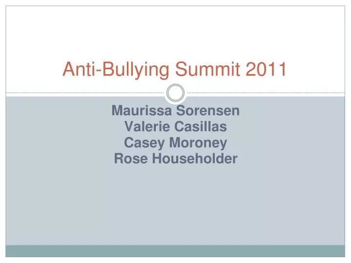 anti bullying summit 2011