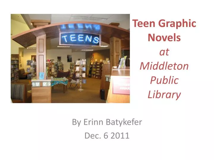 teen graphic novels at middleton public library