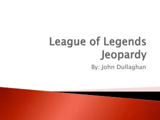 League of Legends Jeopardy