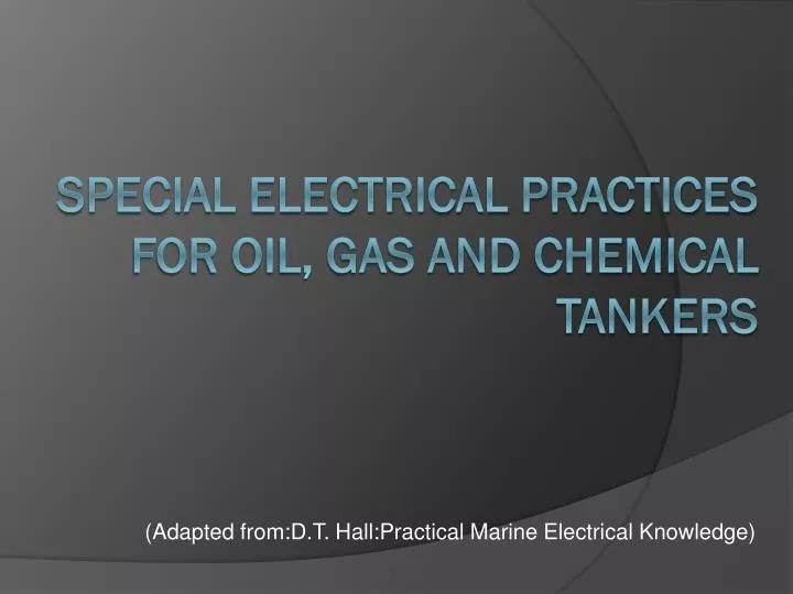 adapted from d t hall practical marine electrical knowledge