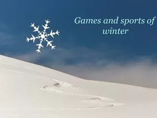 Games and sports of winter