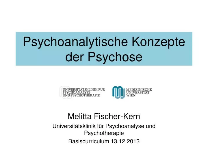 psychoanalytische konzepte der psychose