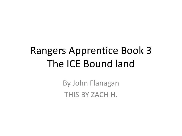 rangers apprentice book 3 the ice bound land