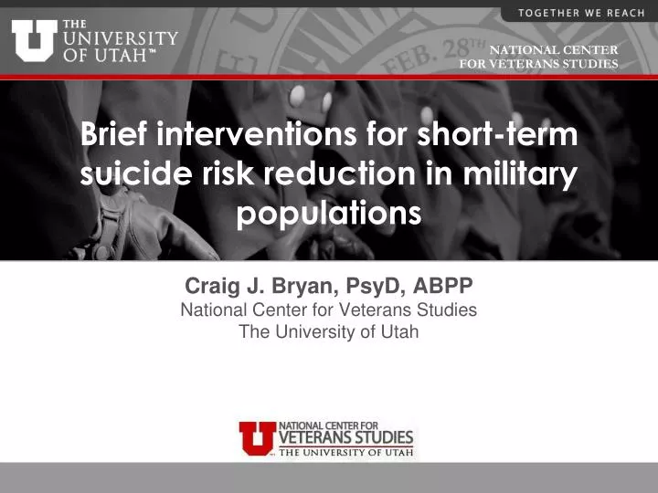 brief interventions for short term suicide risk reduction in military populations