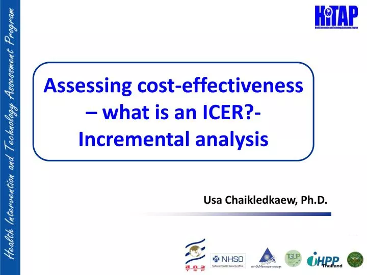 assessing cost effectiveness what is an icer incremental analysis