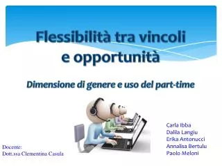 dimensione di genere e uso del part time