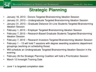 strategic planning