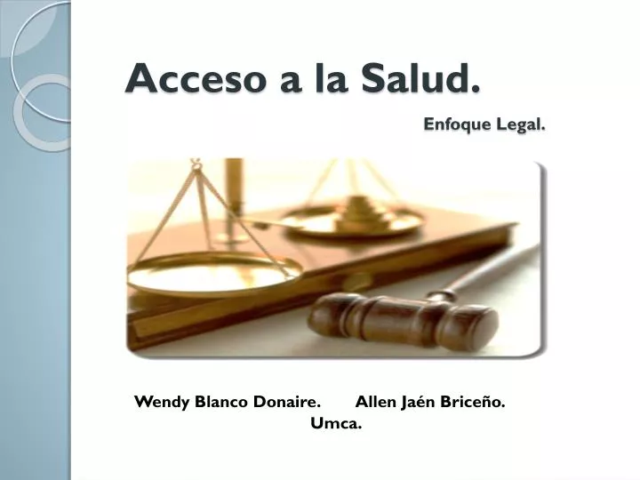acceso a la salud enfoque legal