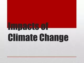 impacts of climate change