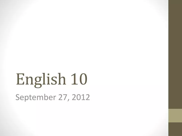 english 10