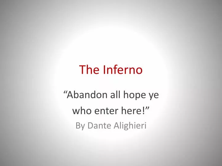 the inferno