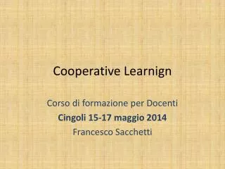 cooperative learnign