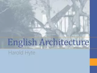 English Architecture