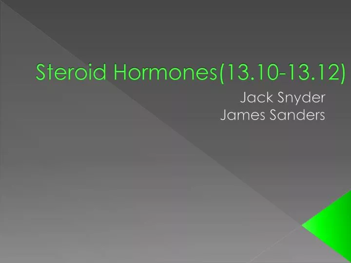 steroid hormones 13 10 13 12