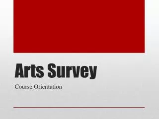 Arts Survey