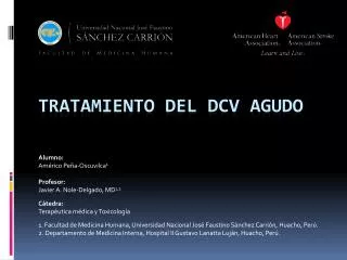 tratamiento del dcv agudo