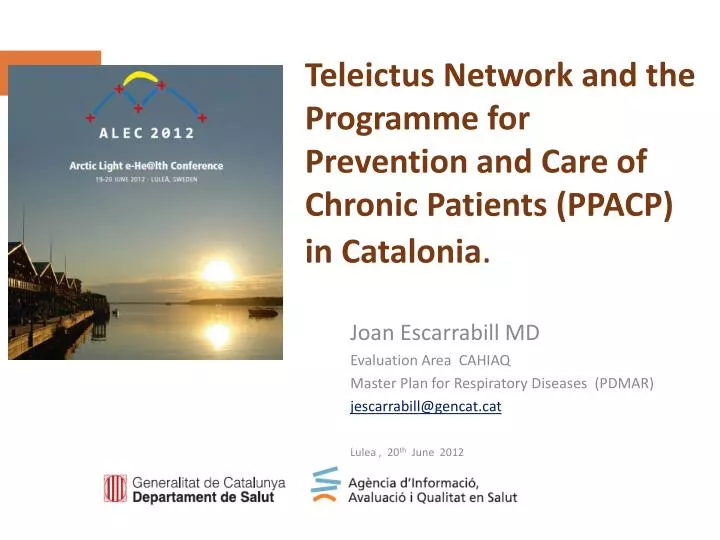 teleictus network and the programme for prevention and care of chronic patients ppacp in catalonia