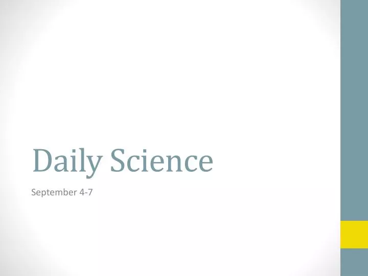 daily science
