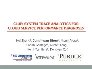 CLUE: System Trace Analytics for Cloud Service Performance Diagnosis