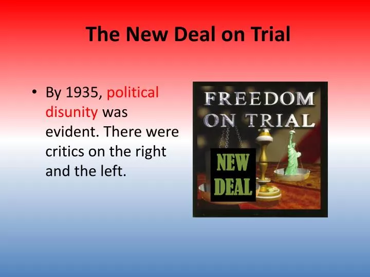 the new deal on trial