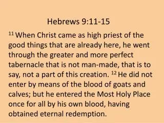 Hebrews 9:11-15