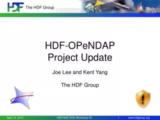 HDF- OPeNDAP Project Update