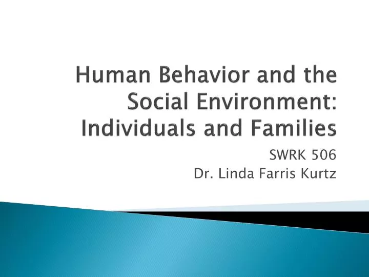 human behavior and the social environment individuals and families