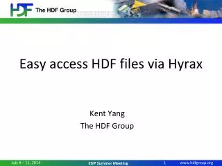 Easy access HDF files via Hyrax